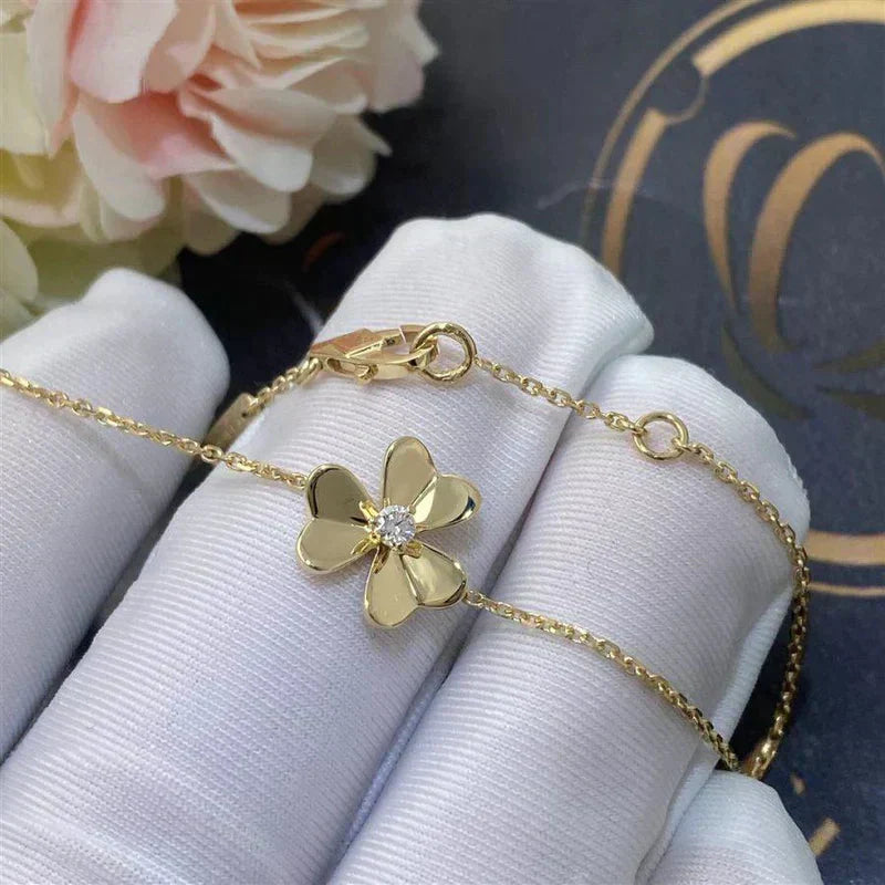 ¡®Lumi¡¯FRIVOLE GOLD FLOWER PINK MALACHITE BRACELET