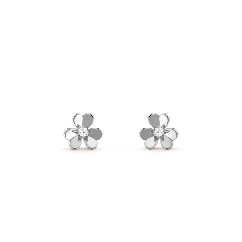 ¡®Lumi¡¯FRIVOLE MINI SILVER FLOWER EARRINGS