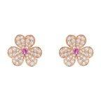 ¡®Lumi¡¯FRIVOLE PINK GOLD FLOWER DIAMOND EARRINGS