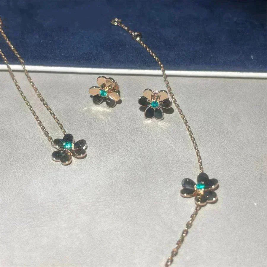 ¡®Lumi¡¯FRIVOLE  FLOWER MALACHITE EARRINGS