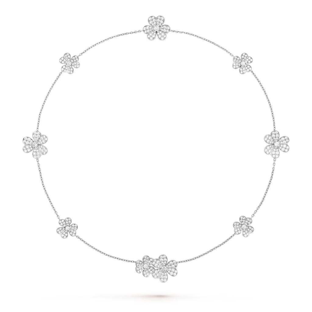 ¡®Lumi¡¯FRIVOLE SILVER 9 FLOWERS NECKLACE