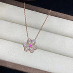 ¡®Lumi¡¯FRIVOLE ROSE GOLD FLOWER DIAMOND NECKLACE