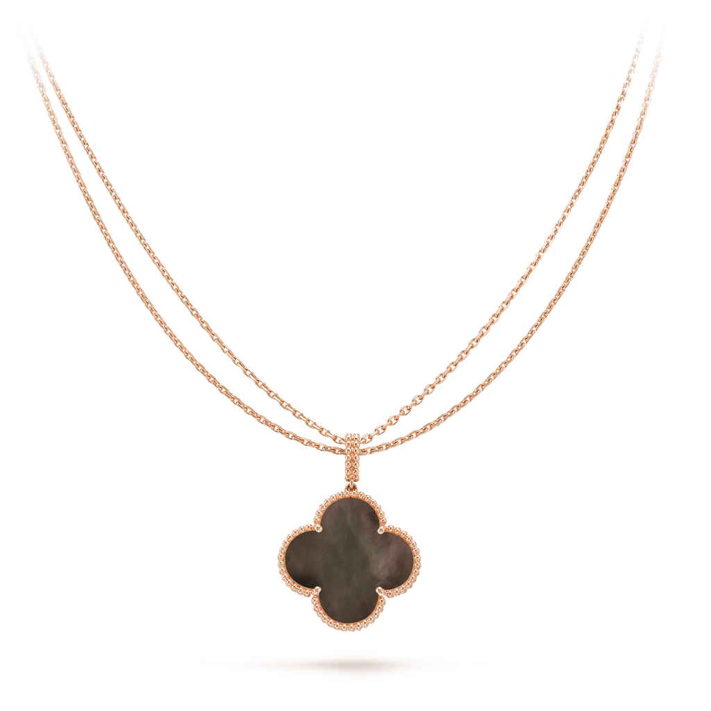 ¡®Lumi¡¯CLOVER 25MM GOLD DARK MOP BIG CLOVER NECKLACE