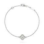 ¡®Lumi¡¯CLOVER  SINGLE FLOWER BRACELET SILVER