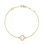 ¡®Lumi¡¯CLOVER WHITE MOP SINGLE FLOWER BRACELET