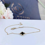 ¡®Lumi¡¯CLOVER ONYX SINGLE FLOWER BRACELET