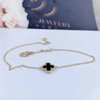 ¡®Lumi¡¯CLOVER ONYX SINGLE FLOWER BRACELET
