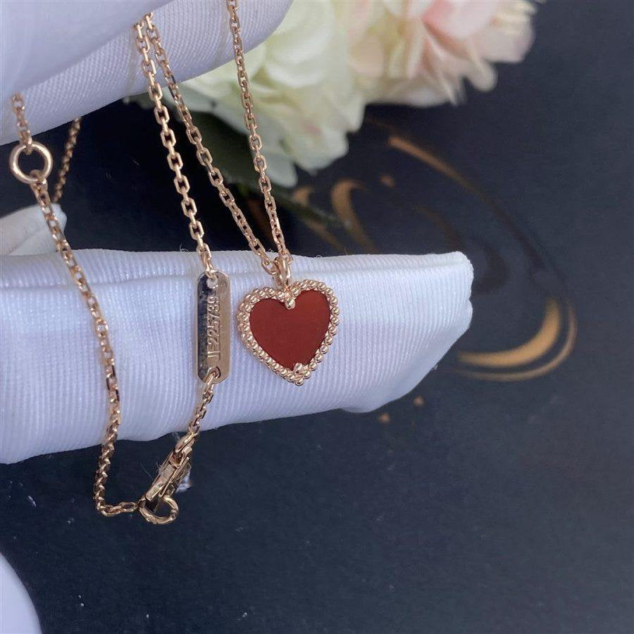 ¡®Lumi¡¯SWEET CLOVER CARNELIAN HEART NECKLACE