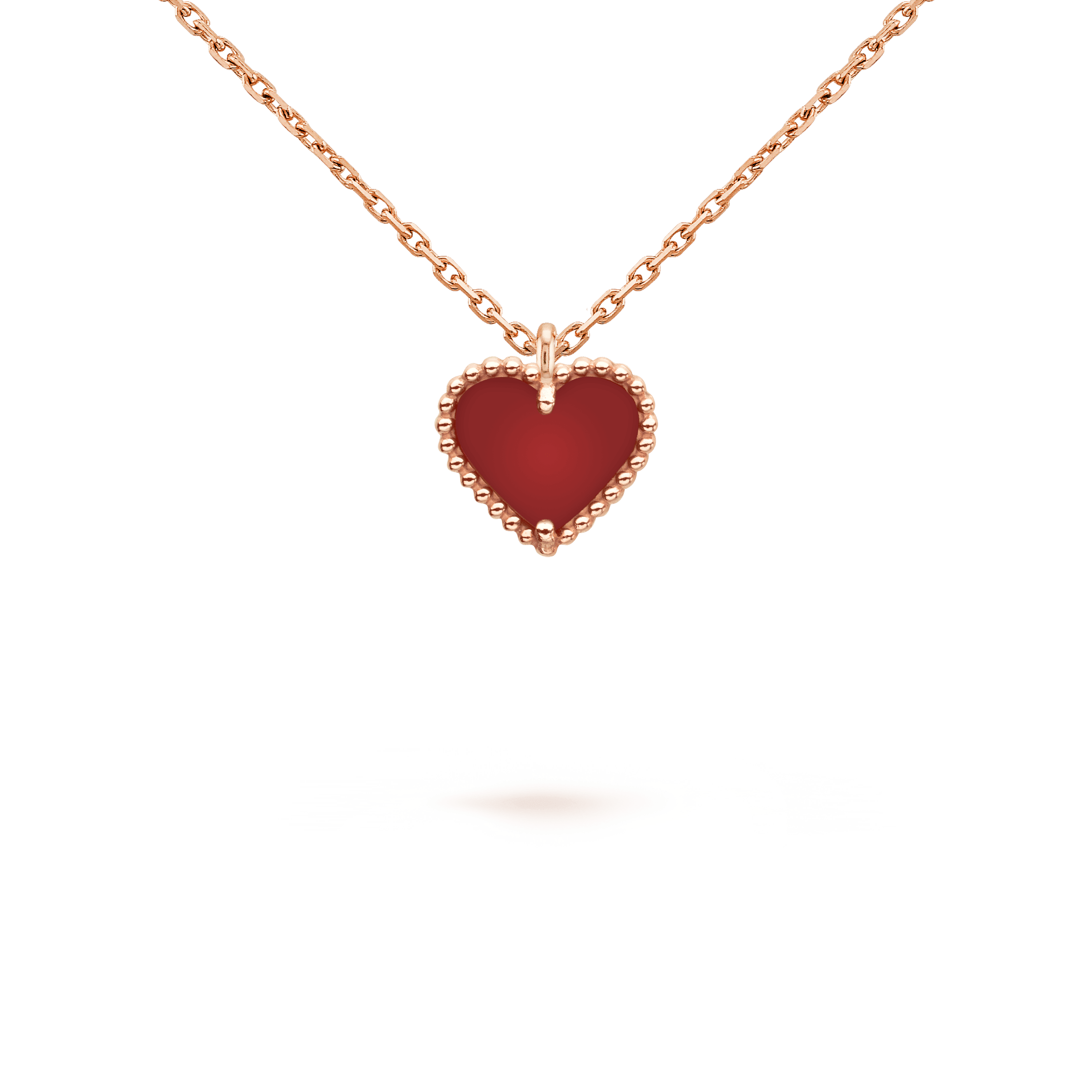 ¡®Lumi¡¯SWEET CLOVER CARNELIAN HEART NECKLACE