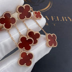 ¡®Lumi¡¯CLOVER EARRINGS CARNELIAN 4 MOTIFS PINK GOLD