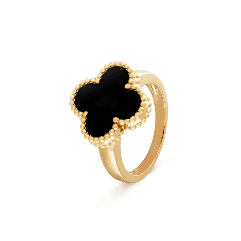 ¡®Lumi¡¯CLOVER ONYX RING