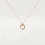 ¡®Lumi¡¯TRINITY NECKLACE SILVER GOLD PINK GOLD DIAMONDS