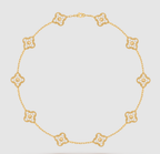 [¡®Lumi¡¯]CLOVER 10 MOTIFS FULL DIAMOND NECKLACE