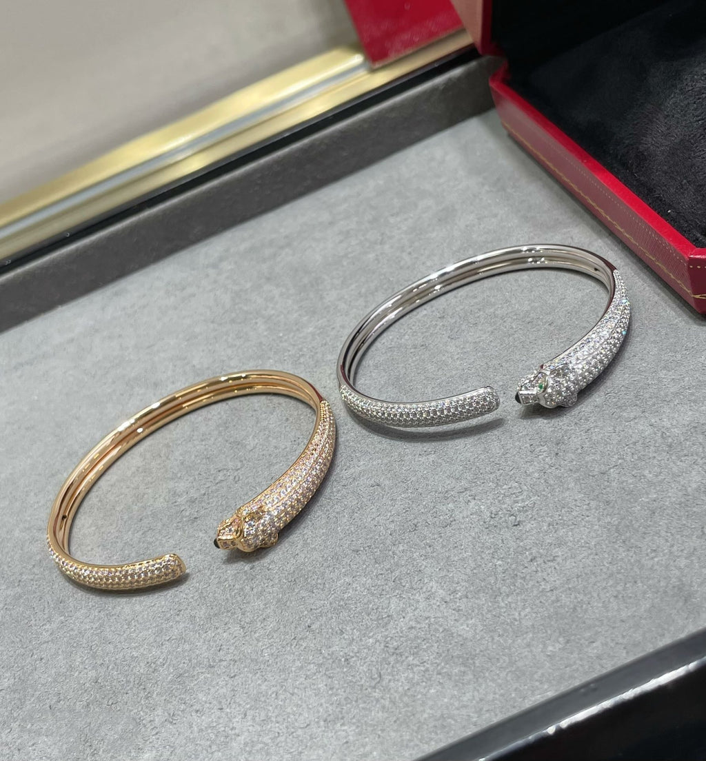 ¡®Lumi¡¯PANTHERE FULL DIAMOND OPEN BRACELET