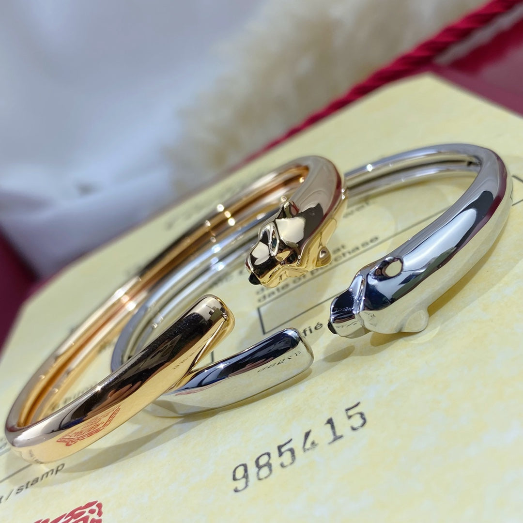 ¡®Lumi¡¯PANTHERE SILVER OPEN BRACELET