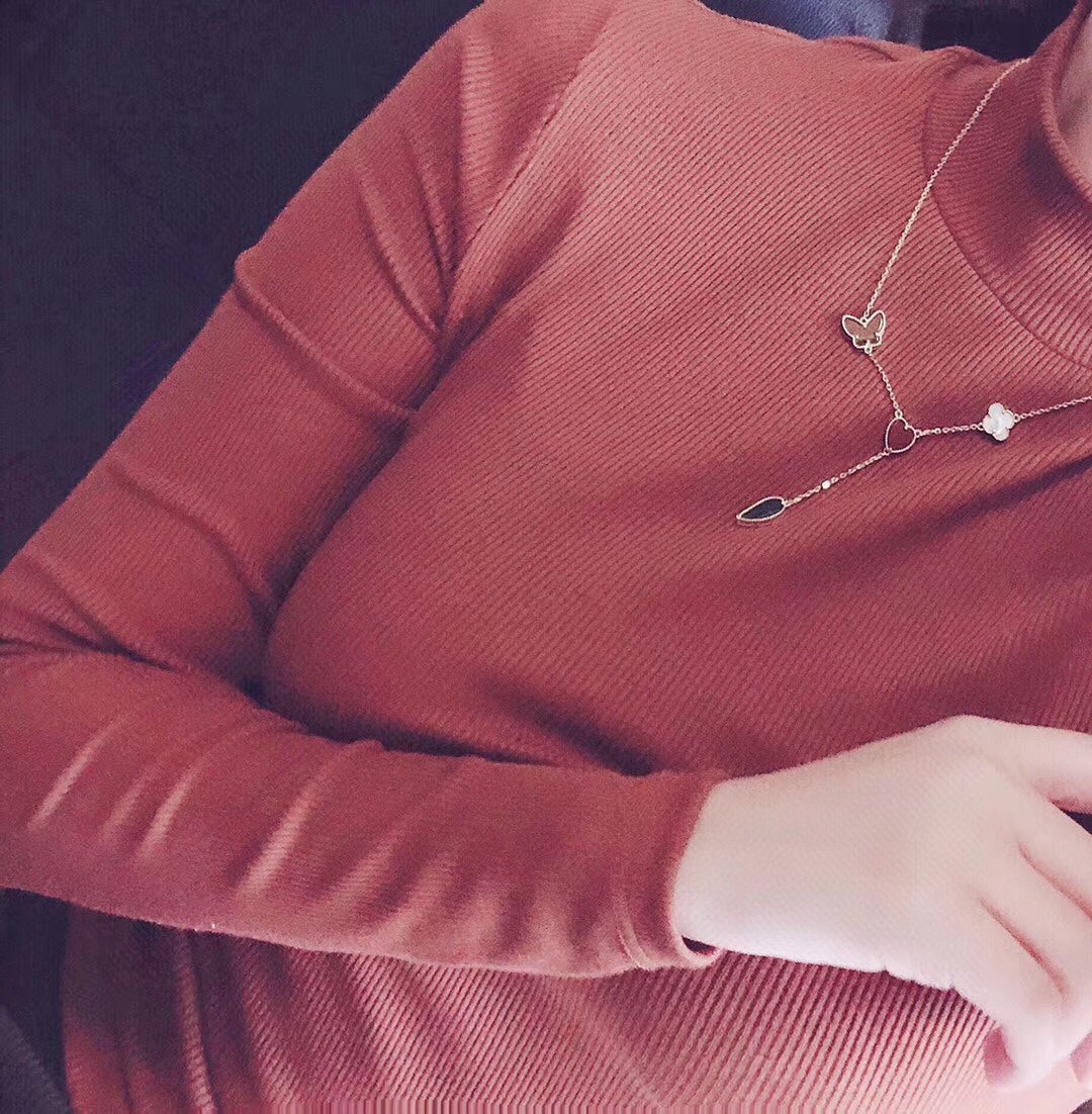 ¡®Lumi¡¯LUCKY SPRING 4 MOTIFS ROSE GOLD NECKLACE