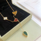 ¡®Lumi¡¯LUCKY SPRING 4 MOTIFS ROSE GOLD NECKLACE