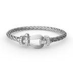 ¡®Lumi¡¯FORCE LARGE HORSESHOE HALF DIAMOND BRACELET SILVER