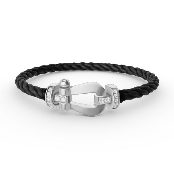 ¡®Lumi¡¯FORCE LARGE HORSESHOE HALF DIAMOND BRACELET SILVER