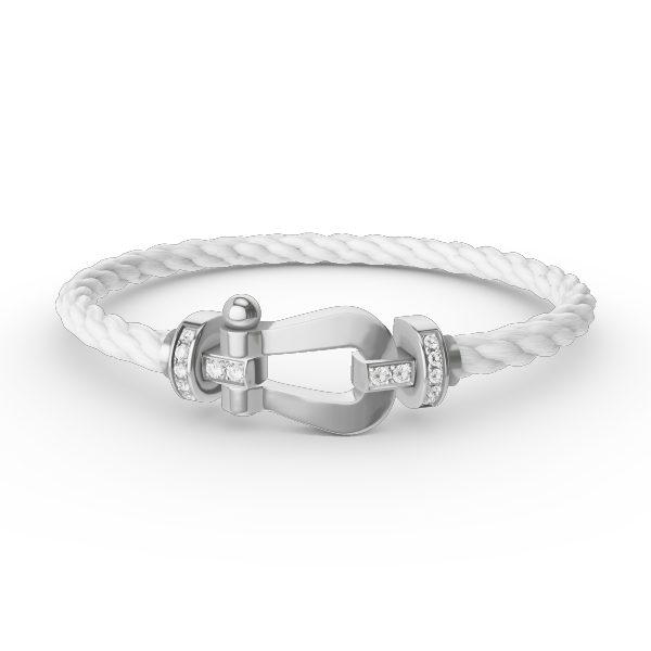 ¡®Lumi¡¯FORCE LARGE HORSESHOE HALF DIAMOND BRACELET SILVER
