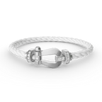 ¡®Lumi¡¯FORCE LARGE HORSESHOE HALF DIAMOND BRACELET SILVER